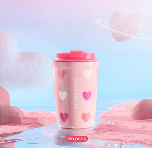 Vaso de Acero Inoxidable Starbucks Vietnam 2025 Valentine's Day Collection 355ml