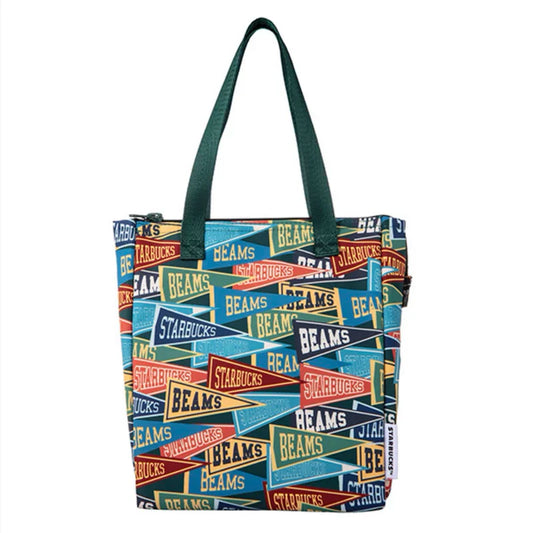 Bolsa aislante con banderín de la serie colaboración Starbucks 2025 x BEAMS