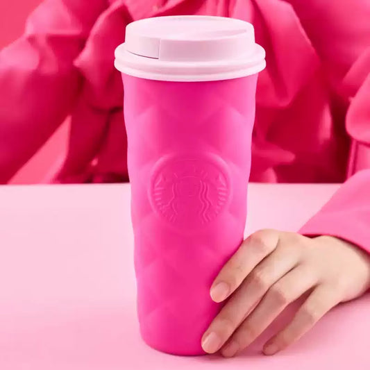 Vaso Rosa de Acero Inoxidable Starbucks China 2025 Colorful summer Series 525ml 18.48oz