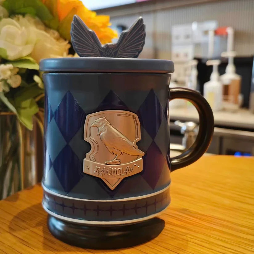 Taza de Ceramica Starbucks China 2025 Harry Potter Collaboration Series Ravenclaw House Temperature Changing Mug with Lid 365ml 12.85oz