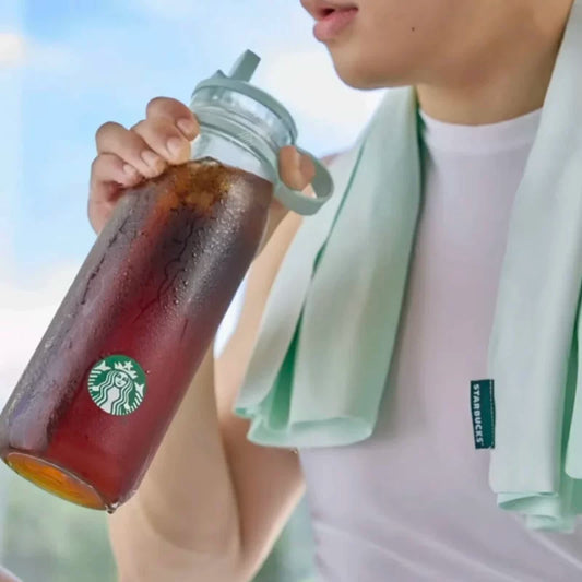Botella de Agua con Toalla Starbucks China 2025 Small fresh series  1000ml 35.2oz