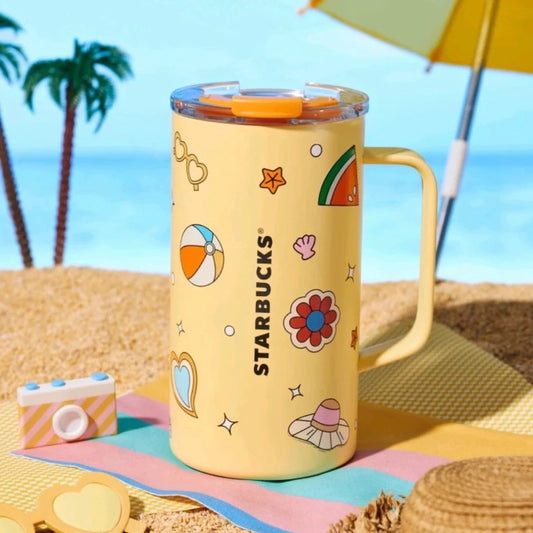 Taza de Acero Inoxidable Starbucks China 2025 Tropical Series  660ml 23.23oz