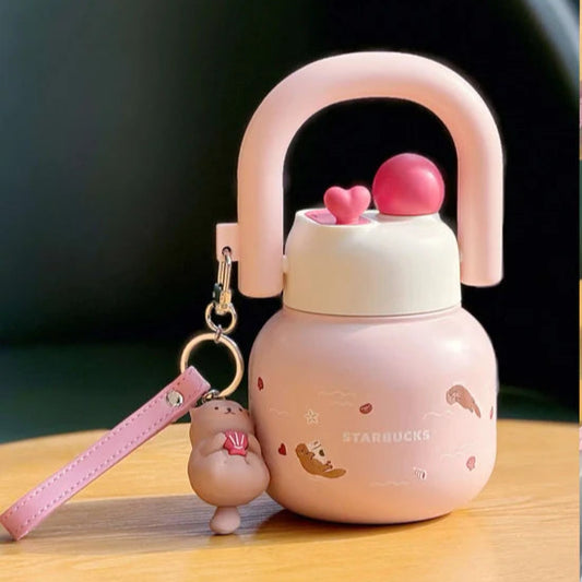 Termo de Acero Inoxidable con charm Starbucks China 2025 Valentine's Day online series 650ml 22.88oz