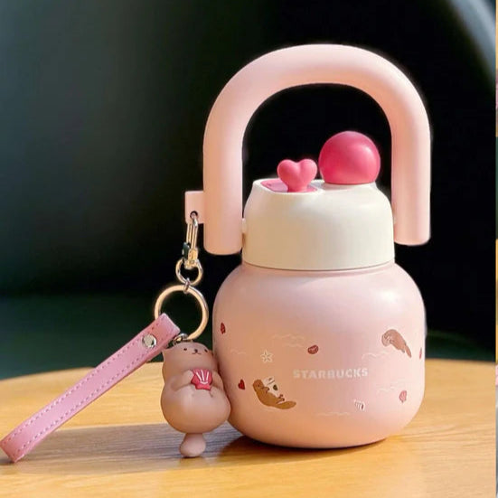 Termo de Acero Inoxidable con charm Starbucks China 2025 Valentine's Day online series 650ml 22.88oz