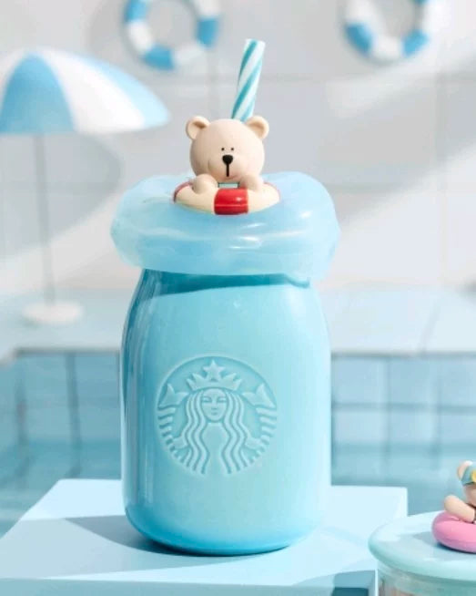 Botella de Popote de Ceramica Starbucks China 2025 happy summer series 355ml 12.49oz