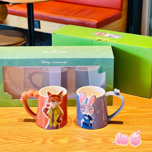 Set de Tazas de Ceramica Nick Wilde & Judy HoppsStarbucks China 2025 x Zootopia Starbucks China 2025