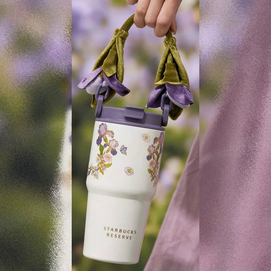 Termo de acero Inoxidable con asa Starbucks China 2026 Reserve Spring Bloom Series 580ml
