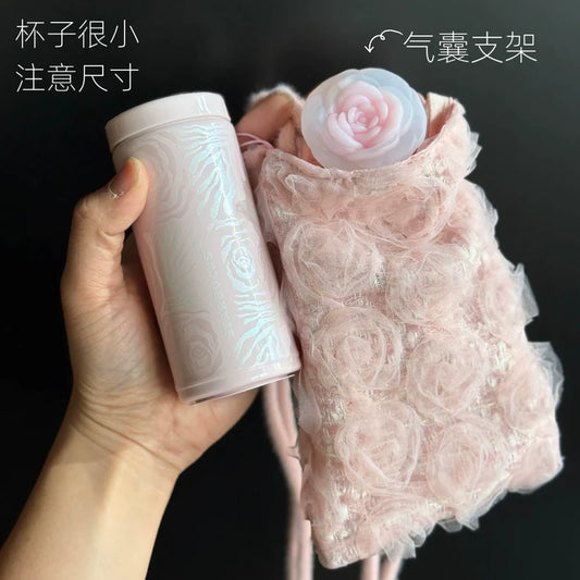 Mini termo de acero inoxidable con bolsa de rosas Starbucks China 2026 Rose Garden series 200ml 7.04oz