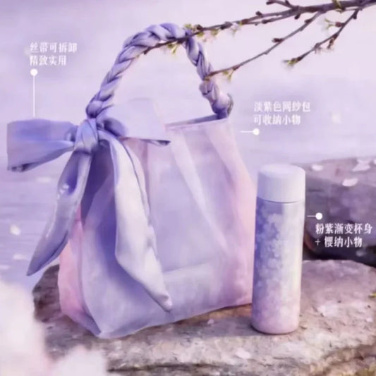 Termo de Acero Inoxidable con bolsa Starbucks China 2026 Spring Cherry Blossom Collection Mini Stainless Steel Thermos Cup with Mesh Bag 150ml 5.28oz