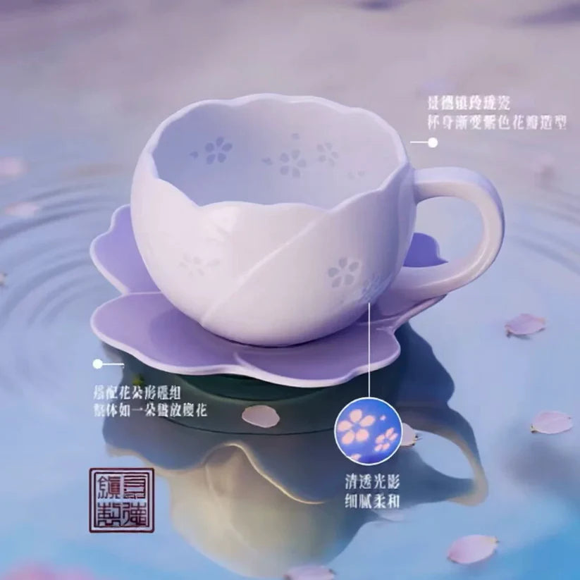 Taza de Ceramica con Plato Starbucks China 2026 Spring Cherry Blossom Collection Mug and Sauce Set 320ml 11.26oz