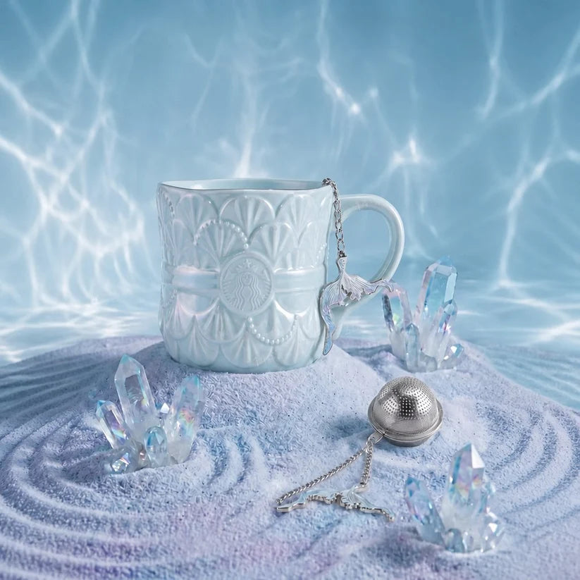 Taza de Ceramica con infusor de té Starbucks China 2026 Undersea Wonder Series 365ml 12.85oz