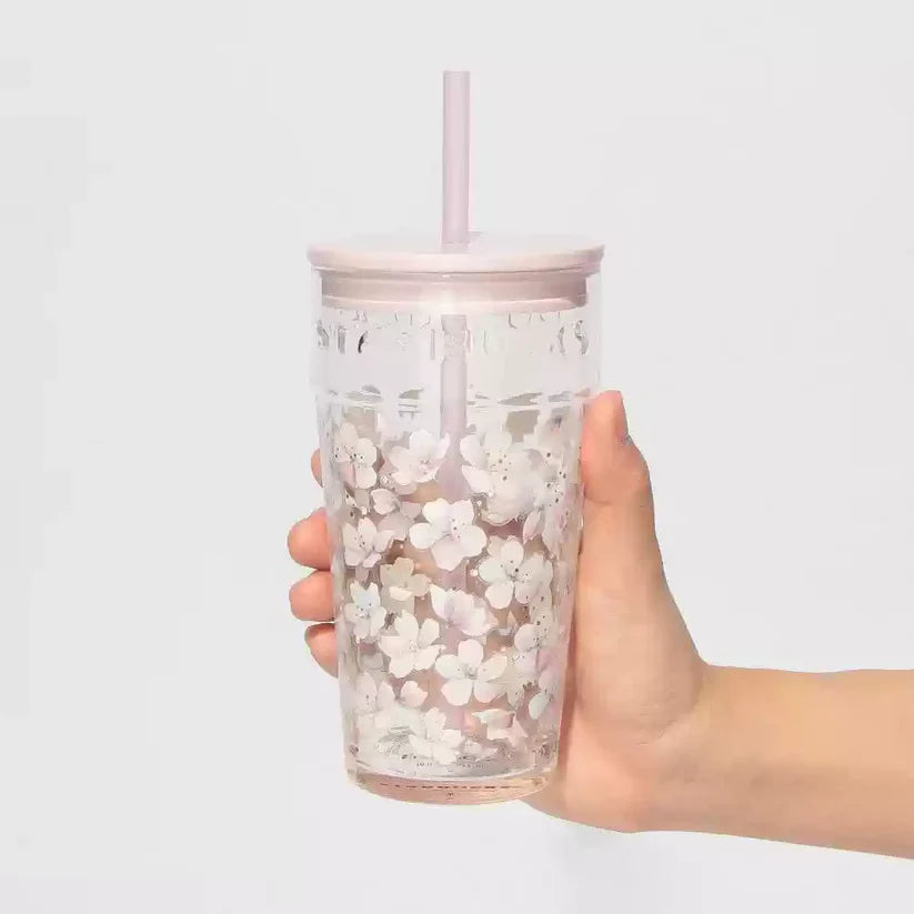 Vaso de Vidrio Starbucks Japan 2025 Sakura series 473ml