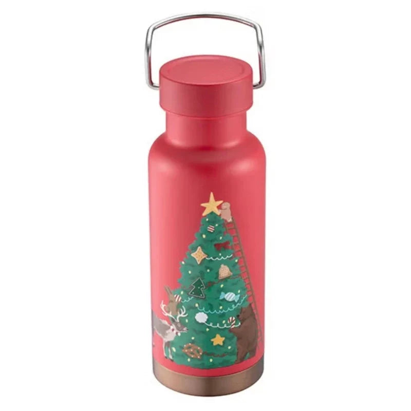 Starbucks Taiwan 2025 Christmas Party Series Decorated Christmas Tree Stainless Steel Kettle 16.65oz 473ml