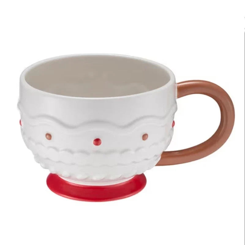 Starbucks Taiwan 2025 Christmas Party Series Fresh Cream Cake Mug 16.65oz 473ml