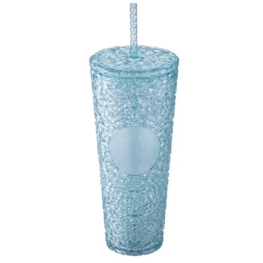 Starbucks Taiwan 2025 Christmas Party Series Gem Blue TOGO Cold Water Cup 24oz 710ml