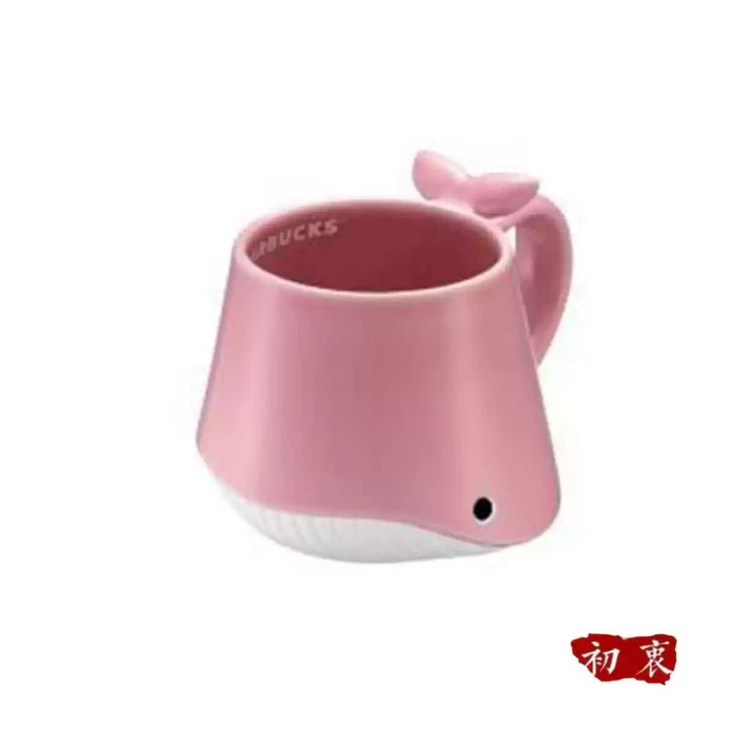 Taza Ballena rosa .Starbucks Taiwan 2025 summer season1 series 355ml 12.49oz