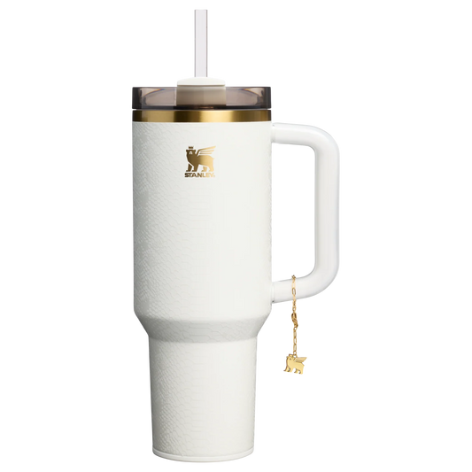 The Quencher® Luxe H2.0 FlowState™ Tumbler | 40 OZ Pale Stone Snakeskin