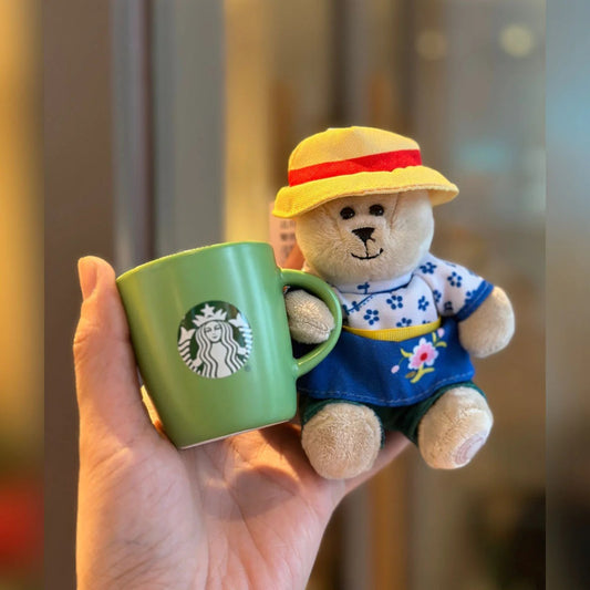 Spring pastoral series taza verde 90ml + Bearista doll