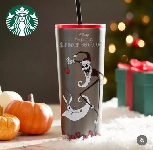 Vaso Acero Inoxidable Nightmare Before Christmas Disney x Starbucks 24oz