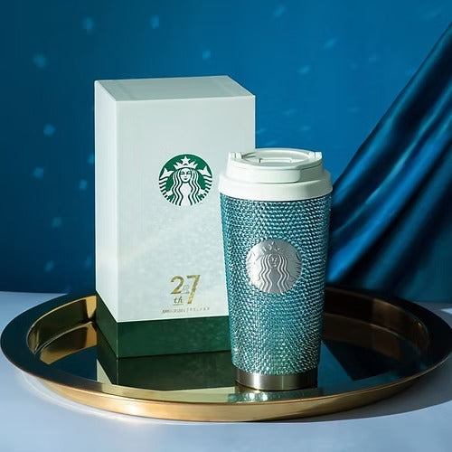 Vaso Rhinestone Azul de Acero Inoxidable Elma Cup Taiwan 27th Anniversary 2025