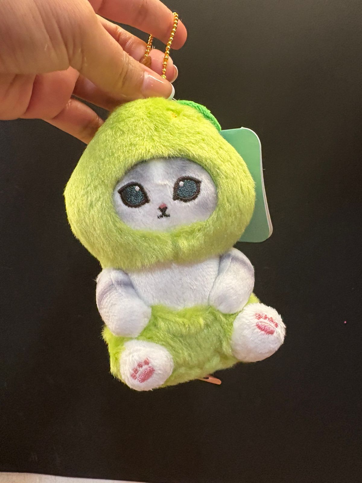 Mofusand Shark Cat Kawaii – Serie Frutas & Verduras 🍓🥝 Muñeco de peluche colgante con cadena