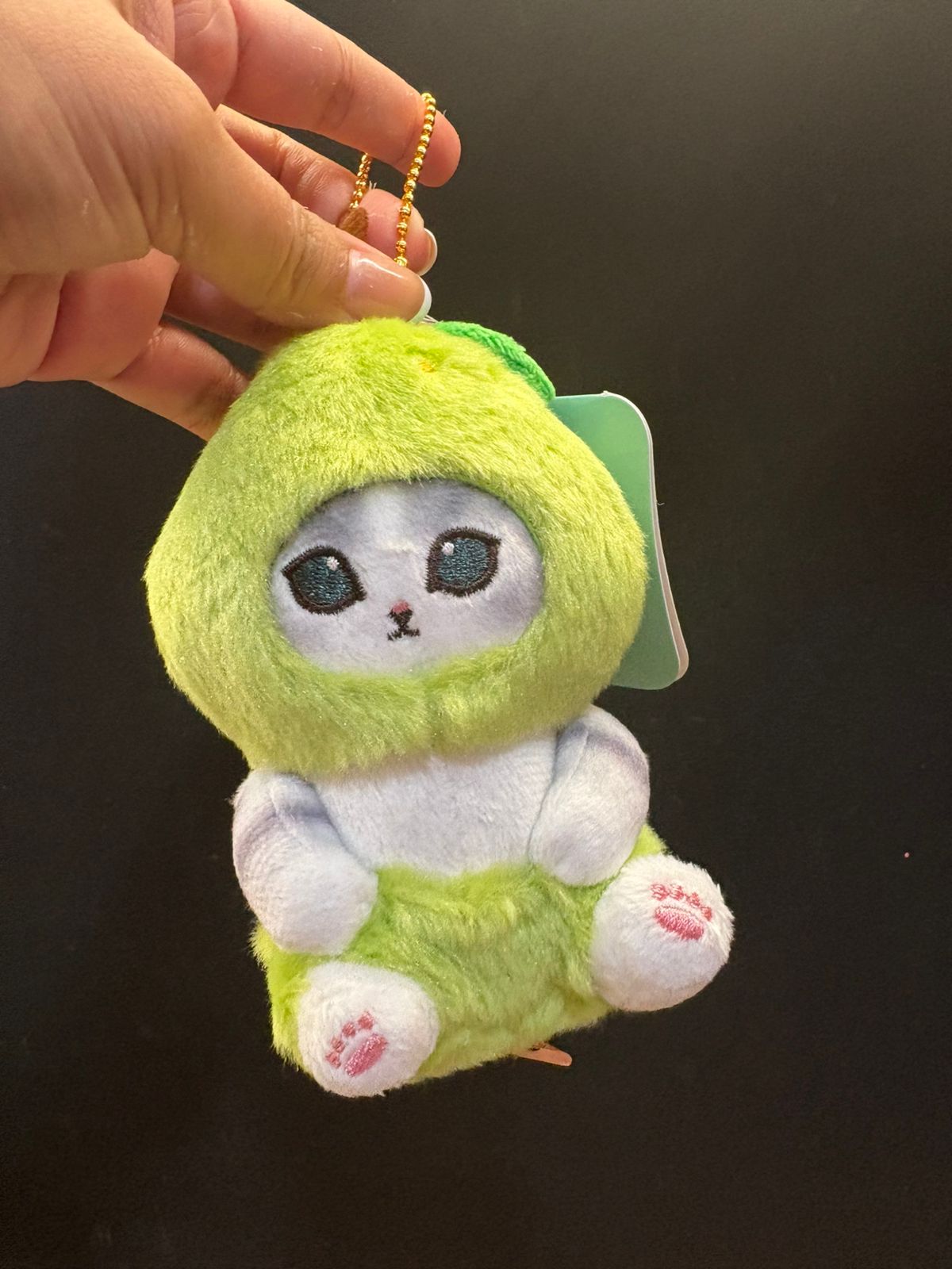 Mofusand Shark Cat Kawaii – Serie Frutas & Verduras 🍓🥝 Muñeco de peluche colgante con cadena
