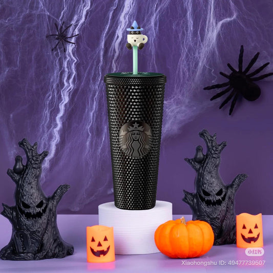 Starbucks Cats Spooky House Cold Cup With Straw Stopper 24oz