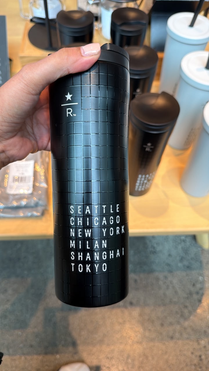 Termo De Acero Inoxidable Negro Reserve Milan Starbucks