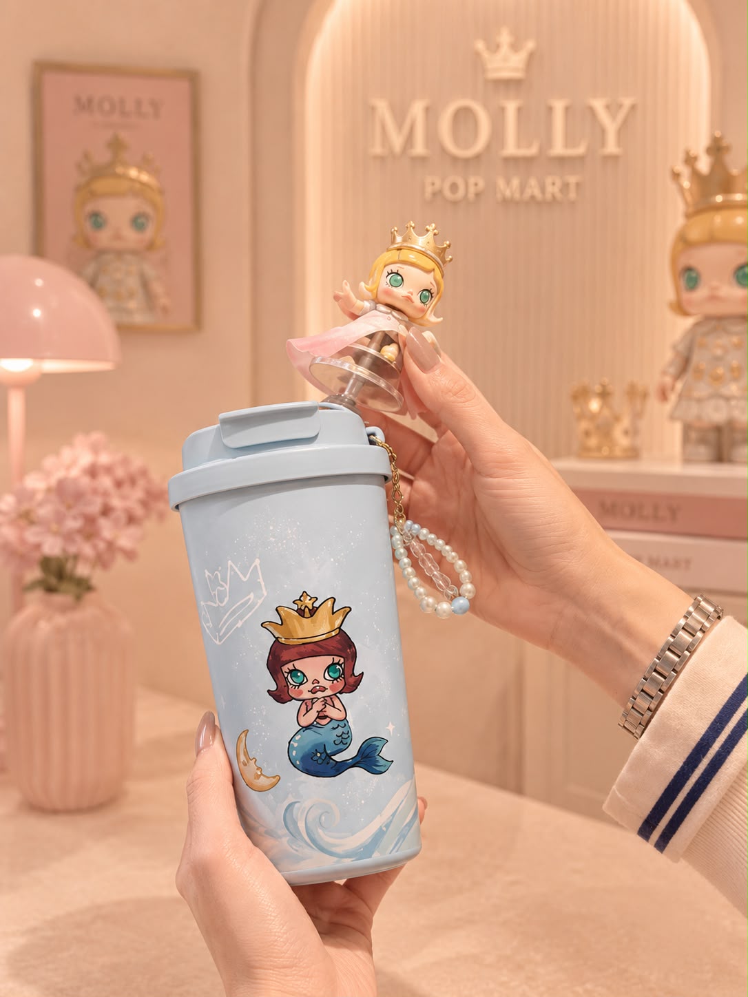 Starbucks China 2026 X MOLLY series 510ml stainless steel cup with hanging chain