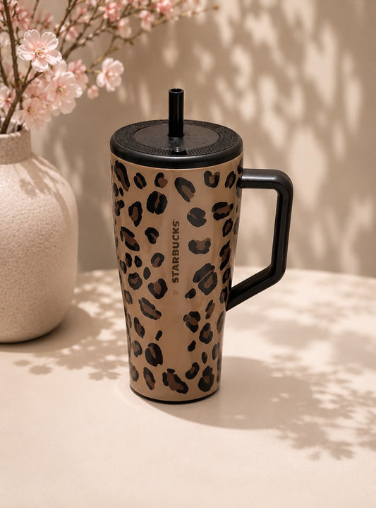 Termo de acero inoxidable Brumate Starbucks China 2026 Serie Estampado de Leopardo 30oz