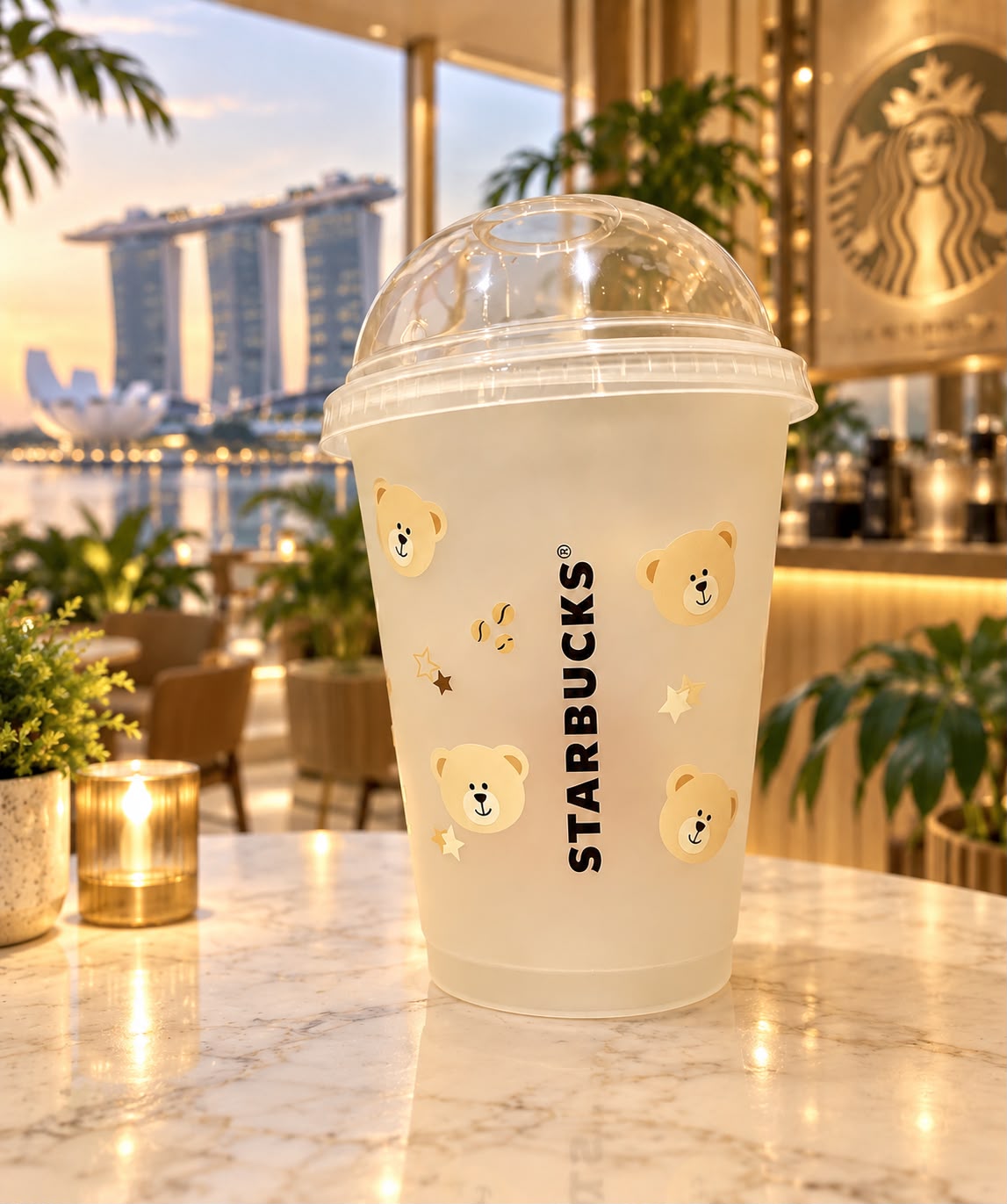 Vaso Reusable Bebidas frias Starbucks Bearista Buddy Singapur 2026