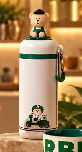 Termo de acero inoxidable con bearista Starbucks Bearista Buddy Singapur 2026