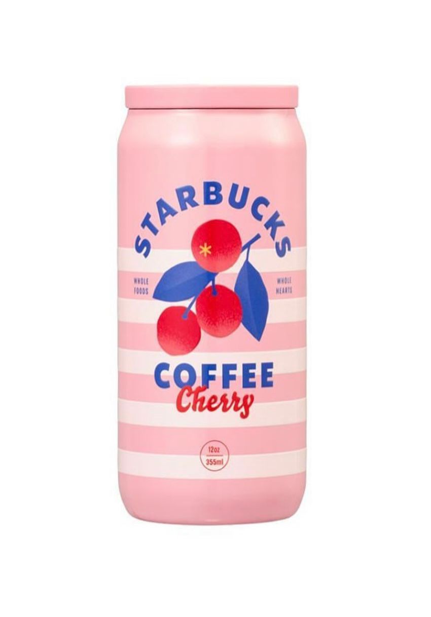 Pink Coffee Cherry Stainless Steel Cup Grocery Market Korea 2025