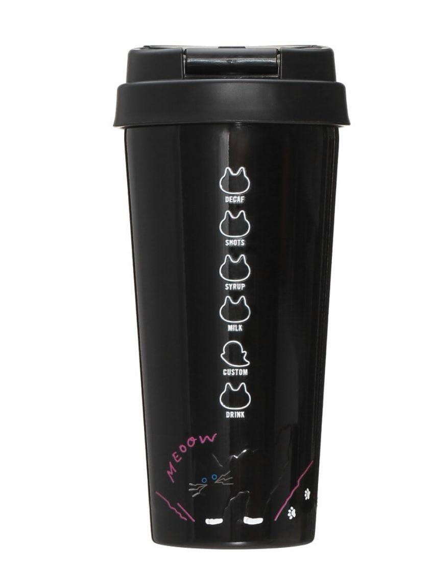 🖤 Starbucks Japan – Black Paw Stainless Tumbler 473 ml | Edición Limitada
