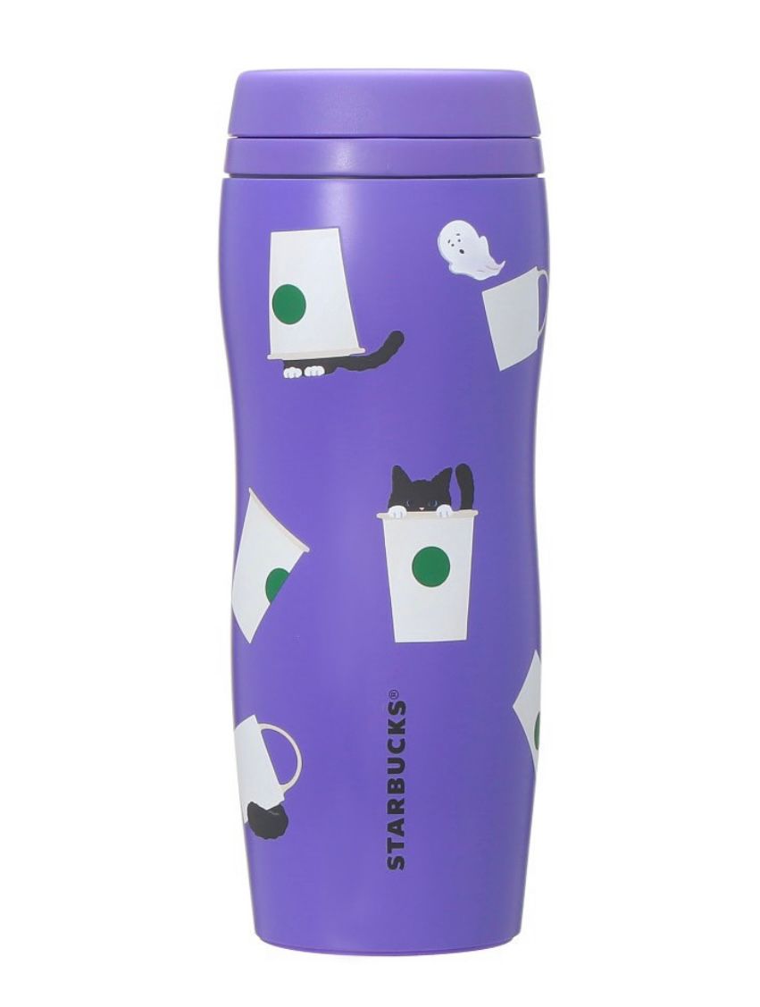 💜 Starbucks Japan – Halloween Cat & Ghost Tumbler 355 ml | Edición Limitada