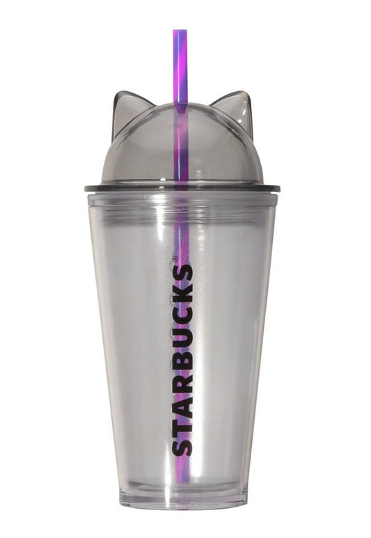 🖤 Starbucks Japan – Cat Ears Dome Cold Cup 473 ml | Edición Limitada