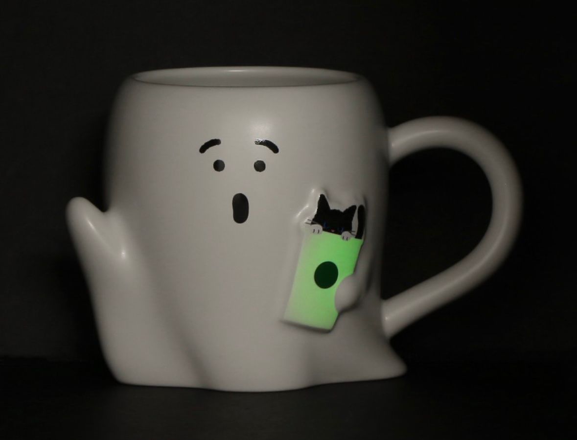 👻 Starbucks Japan – Ghost & Cat Mug 355 ml | Edición Limitada Halloween