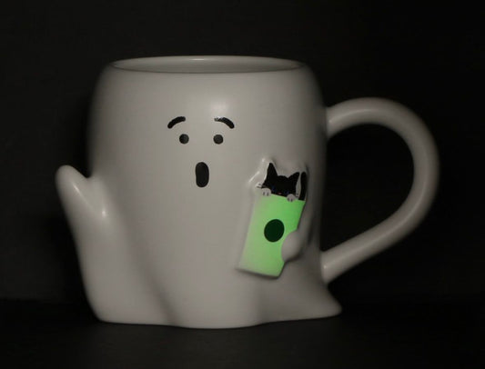 👻 Starbucks Japan – Ghost & Cat Mug 355 ml | Edición Limitada Halloween