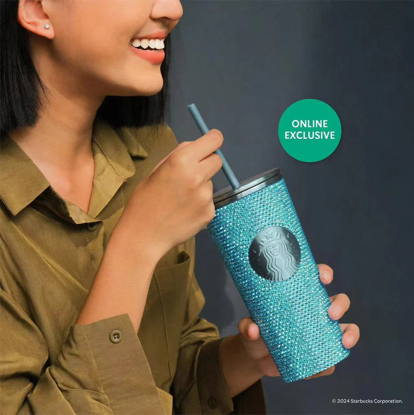 Rhinestone Tailandia 2024 Aqua Starbucks16 oz