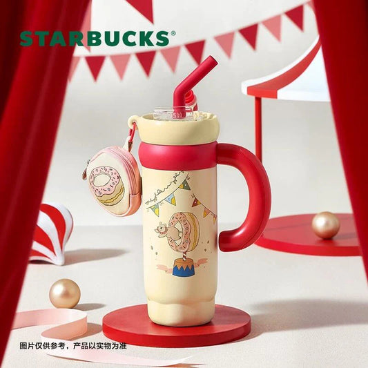 Termo con mango y popote Starbucks China 2024 Christmas Cute Pet Series  936ml