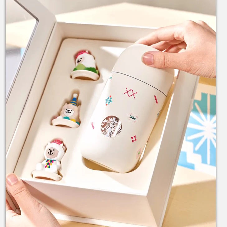 Stainless Steel Vacuum Cup Gift Box 220ml Starbucks China 2024 online Alpaca series