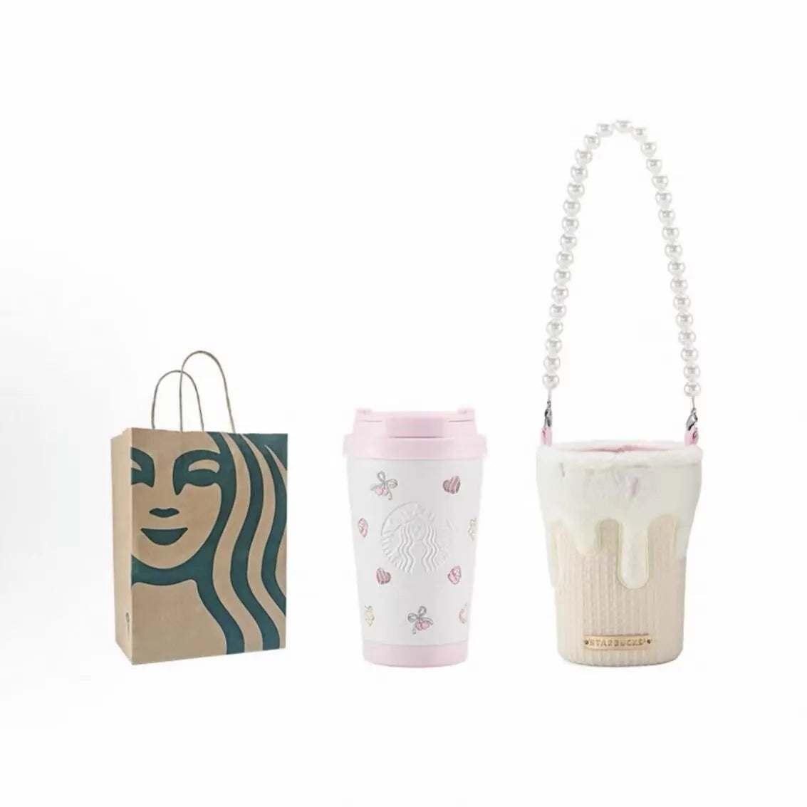 Vaso de acero inoxidable con manga Starbucks 2026 China Summer Dessert Party Pink 13oz SS Tumbler with Sleeve