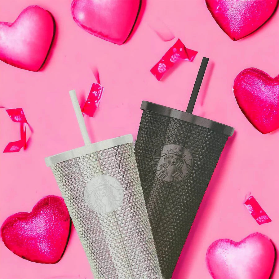 Starbucks China 2024 rhinestones blanco y negro cup 16oz