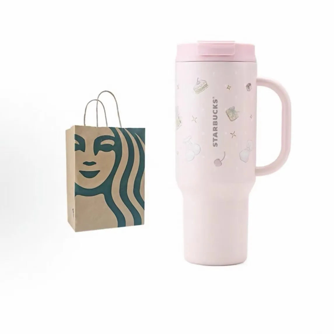 Termo de acero inoxidable Starbucks 2026 China Summer Dessert Party Pink 41oz