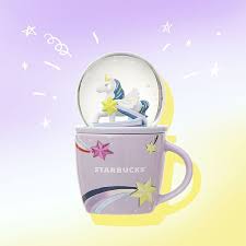 Taza de Ceramica con Bola de Nieve Pegaso muy Rara Starbucks Japon  89 ml Lives Tiktok