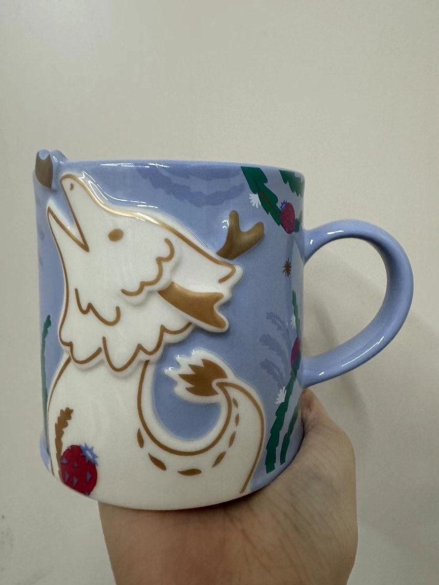 Taza de Cerámica en Relieve 'Año del Dragón' Azul de Taiwán