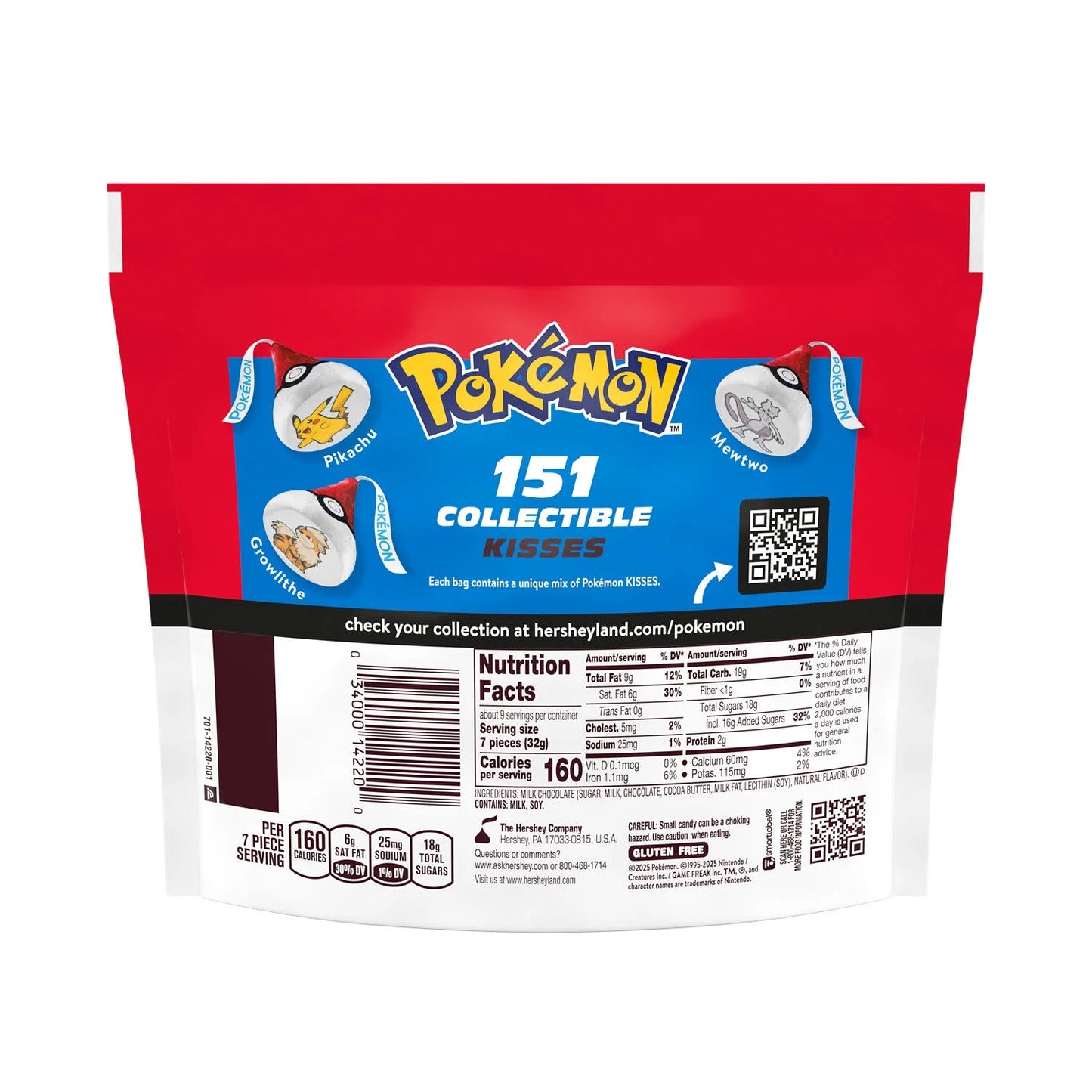 Hershey's Kisses Caramelo Pokemon de Chocolate con Leche Paquete Compartido de 10,1 oz US Goods