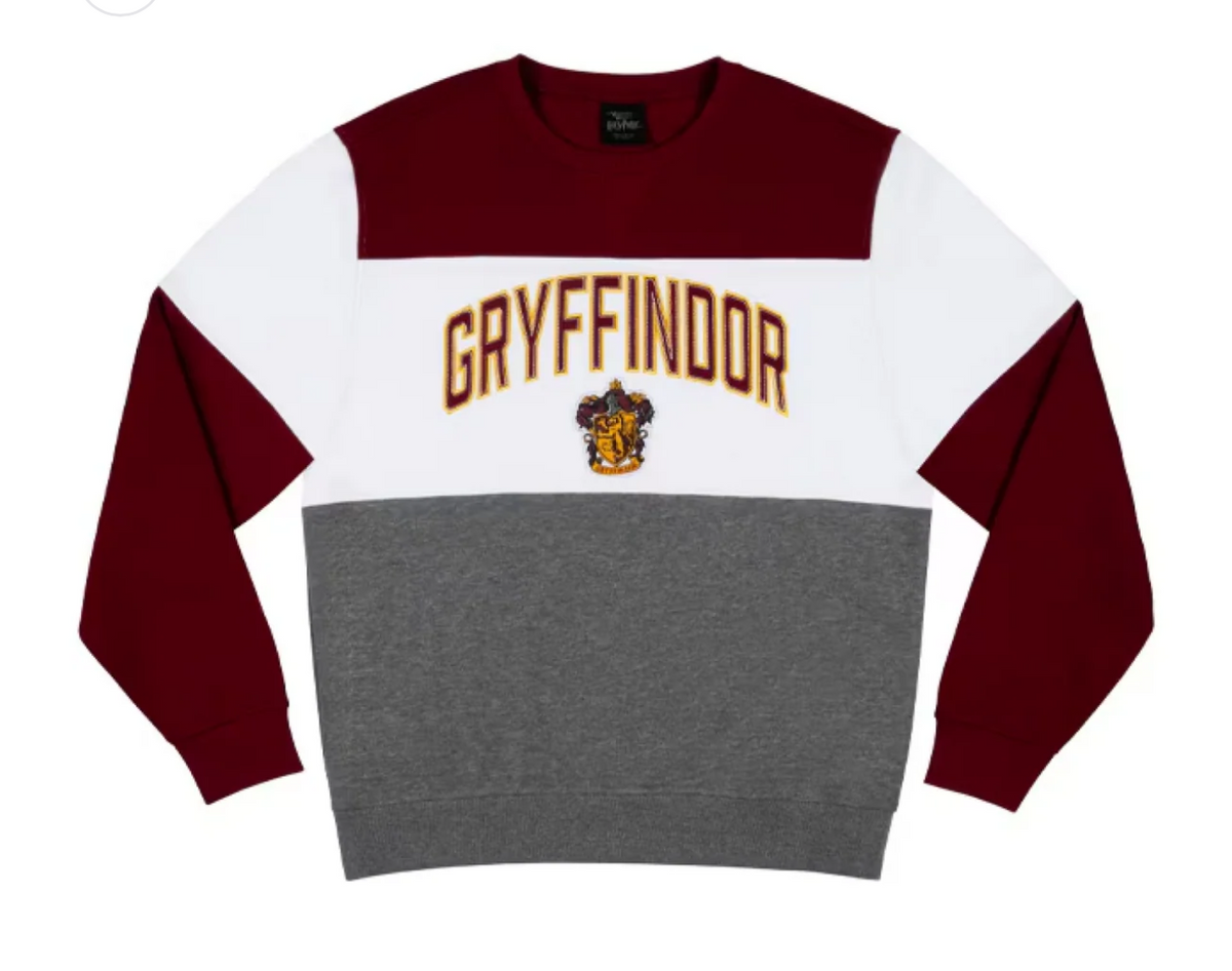 Harry Potter Gryffindor Color Block Crew Neck Sweatshirt