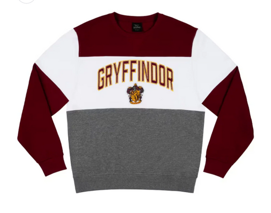 Harry Potter Gryffindor Color Block Crew Neck Sweatshirt