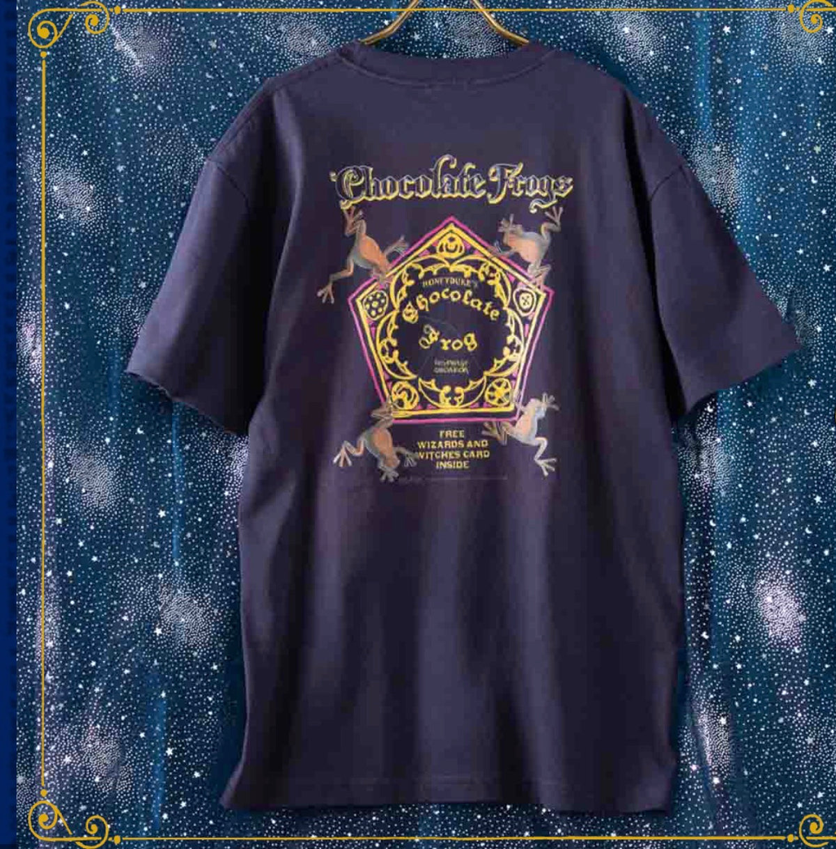 Playera Harry Potter Chocolate Frogs en presentación de producto
